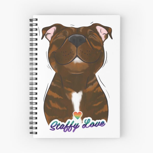 Item preview, Smiling Brindle Staffy (stafford) Staffy Love  designed and sold by jolographics.