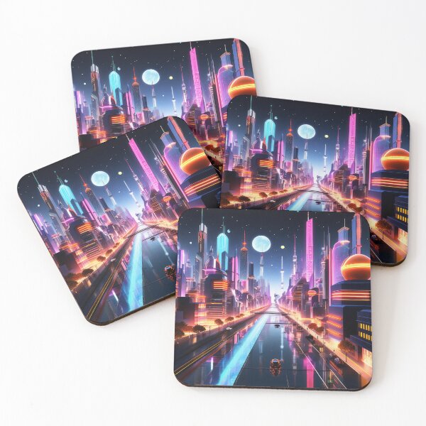 Artikelvorschau, Futuristic Cityscape at Night #195 entworfen und verkauft von CreativeKreis.
