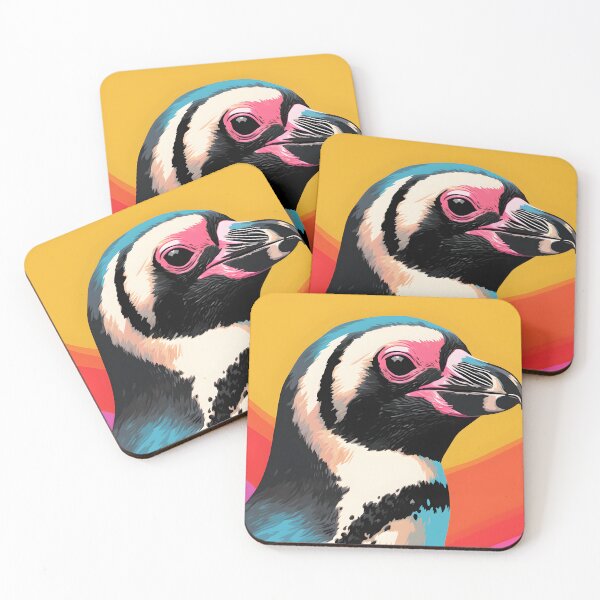 Item preview, penguin portrait art. animal colorful. Animal throw pillow.  designed and sold by formform.