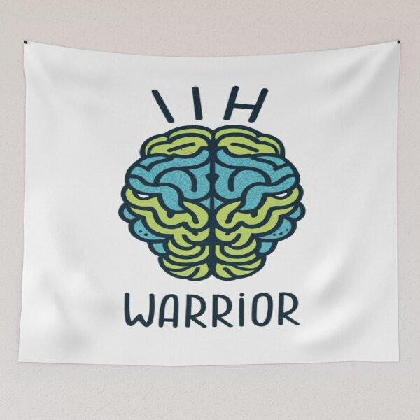 Item preview, Idiopathic Intracranial Hypertension Awareness Hope Ribbon Hearts IIH Warrior designed and sold by UrbanGraphixs.