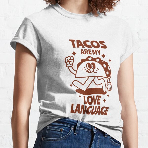 Item preview, Taco retro character with funny quote. designed and sold by monkik.
