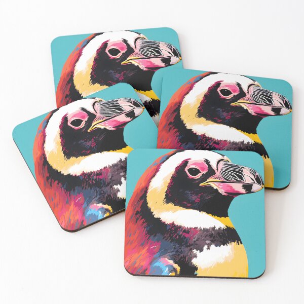 Item preview, penguin portrait art. animal colorful. Animal throw pillow.  designed and sold by formform.
