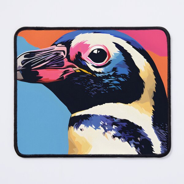 Item preview, penguin portrait art. animal colorful. Animal throw pillow.  designed and sold by formform.