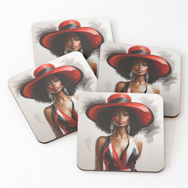 Item preview, Portrait of an Afro Woman in Black, White and Red designed and sold by Cloe Dauplais.