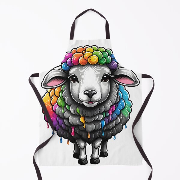 Item preview, acuarela splash ovejas coloridas designed and sold by Metaverse8.