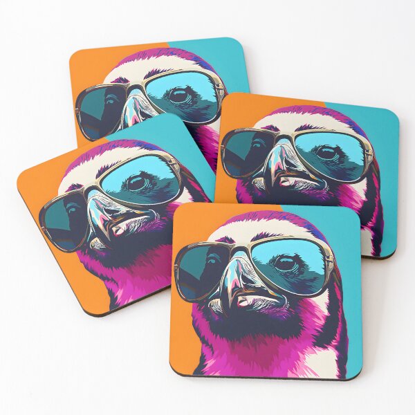 Item preview, penguin portrait art. animal colorful. Animal throw pillow.  designed and sold by formform.