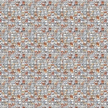 Artwork thumbnail, Colorful cat Pattern  by DestoPattern