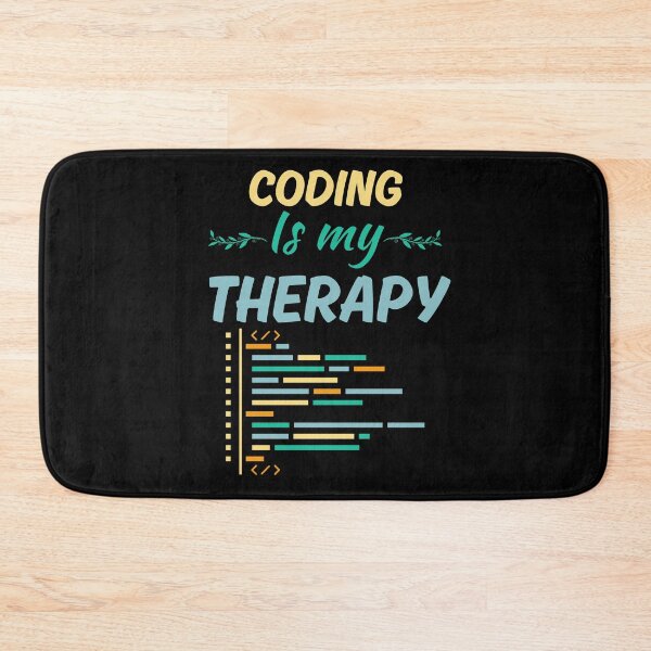Item preview, Coding is my therapy, funny coder job saying, coding enthusiast or fan life designed and sold by NBSStore.