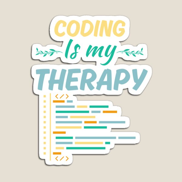 Item preview, Coding is my therapy, funny coder job saying, coding enthusiast or fan life designed and sold by NBSStore.