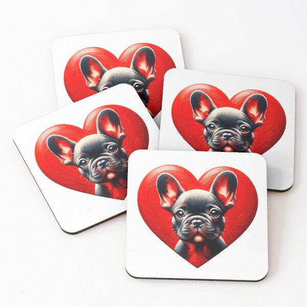 Item preview, My French Bulldog is My Valentine | Frenchie Heart designed and sold by TheMostLikely.