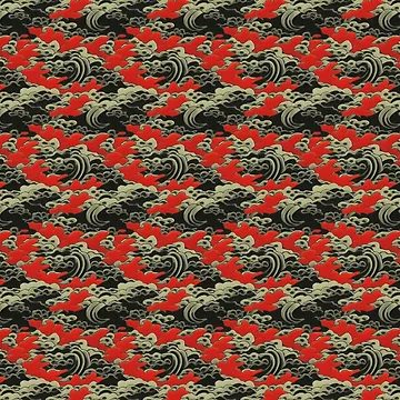 Artwork thumbnail, Japanese wave Pattern by DestoPattern