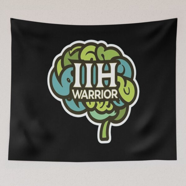 Item preview, Idiopathic Intracranial Hypertension Awareness Hope Ribbon Hearts IIH Warrior designed and sold by UrbanGraphixs.