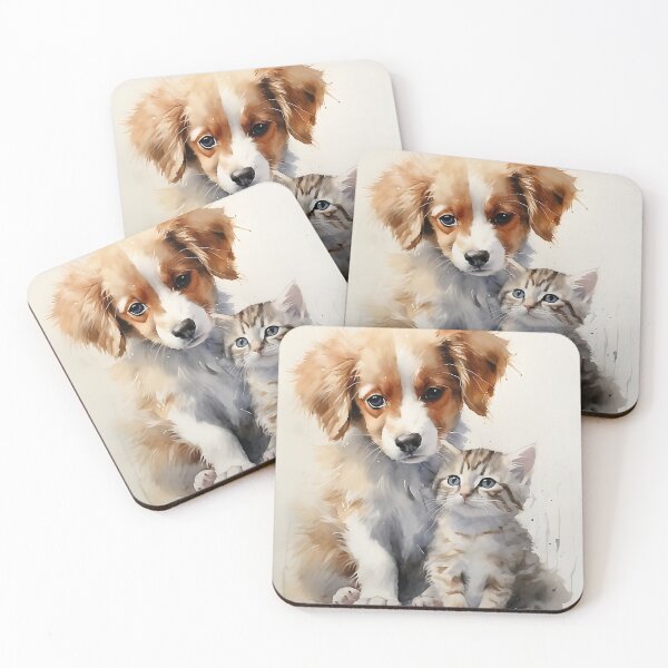 Item preview, Puppy and Kitten - Digital Art designed and sold by SnoopyTF.