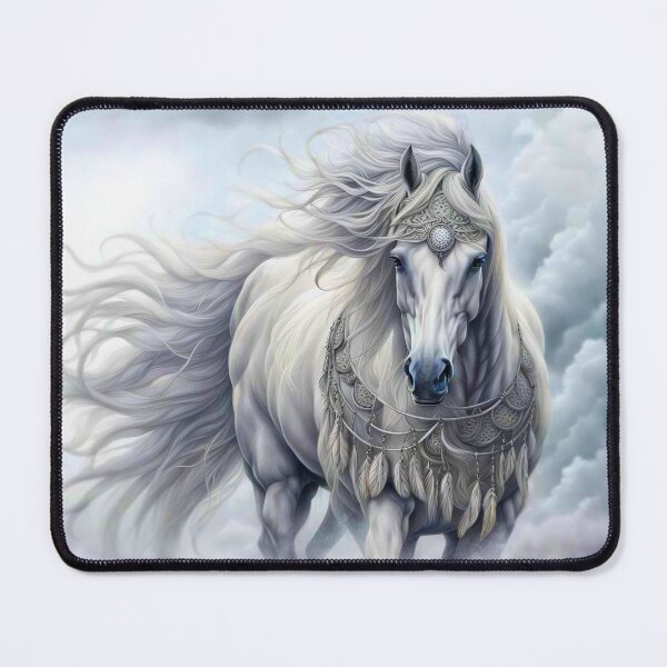 Item preview, Mystical Horse with Tribal Wear Windblown designed and sold by Stephanie Laird.