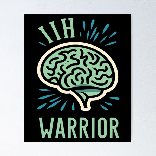 Item preview, Idiopathic Intracranial Hypertension Awareness Hope Ribbon Hearts IIH Warrior designed and sold by UrbanGraphixs.