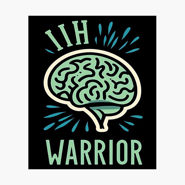 Item preview, Idiopathic Intracranial Hypertension Awareness Hope Ribbon Hearts IIH Warrior designed and sold by UrbanGraphixs.