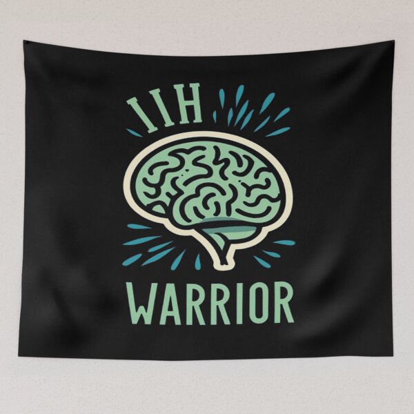 Item preview, Idiopathic Intracranial Hypertension Awareness Hope Ribbon Hearts IIH Warrior designed and sold by UrbanGraphixs.