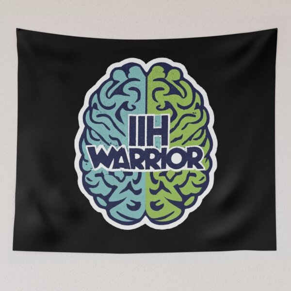 Item preview, Idiopathic Intracranial Hypertension Awareness Hope Ribbon Hearts IIH Warrior designed and sold by UrbanGraphixs.