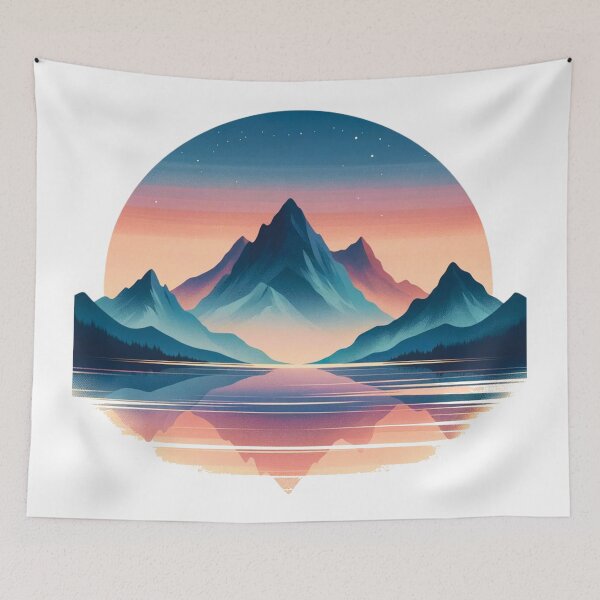 Item preview, Twilight Serenity: Reflective Mountain Dreamscape designed and sold by Sovi14.