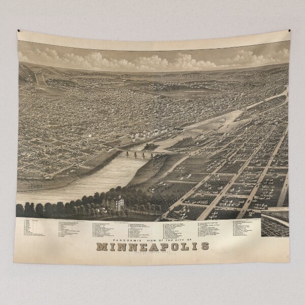 Item preview, Minneapolis, Minnesota (1879) designed and sold by allhistory.