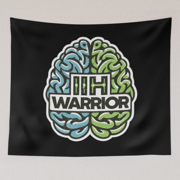 Item preview, Idiopathic Intracranial Hypertension Awareness Hope Ribbon Hearts IIH Warrior designed and sold by UrbanGraphixs.