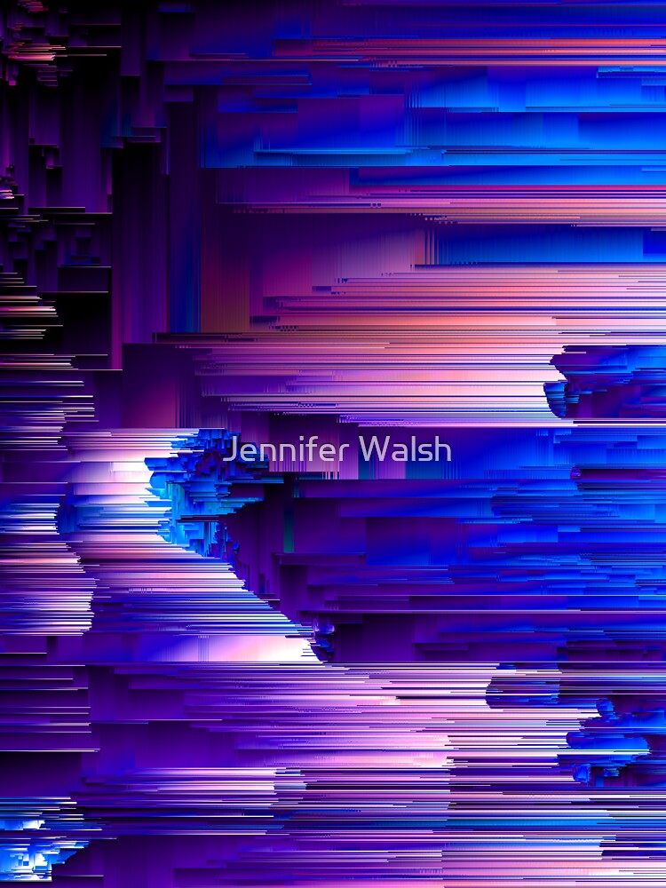 Glitchin' Blues - Abstract Pixel Art by InsertTitleHere