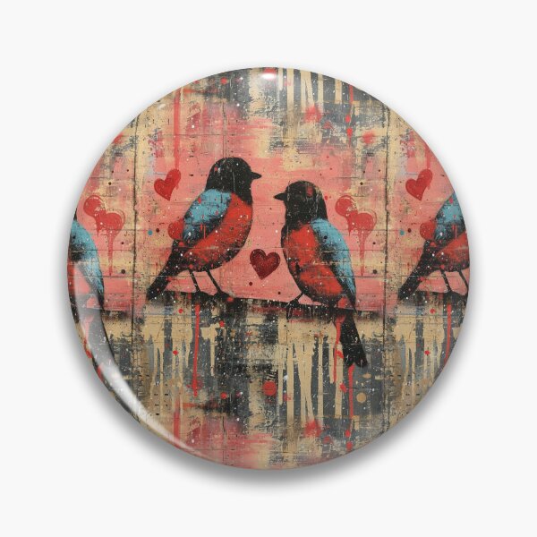Item preview, Urban Romance Mosaic: Hearts & Birds Graffiti Art designed and sold by Moisky Patterns.