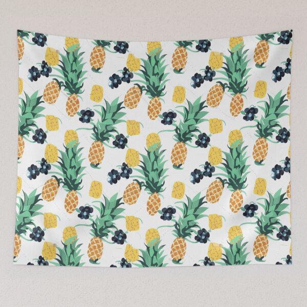 Item preview, Tropical Ananas - Juicy Pineapples and Grapes ; Fruit Pattern designed and sold by PatternInArt.