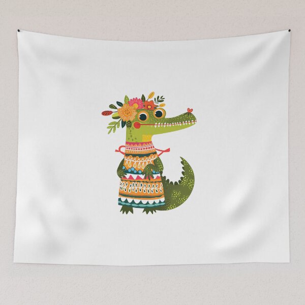 Item preview, Floral Crocodile Blossom Gator designed and sold by NatureStyle555.