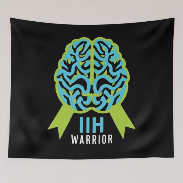 Item preview, Idiopathic Intracranial Hypertension Awareness Hope Ribbon Hearts IIH Warrior designed and sold by UrbanGraphixs.