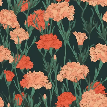 Artwork thumbnail, Carnation Field by PrettyPatternss
