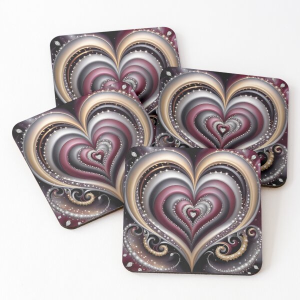 Item preview, The Elegant Heart with Diamonds and Swirls designed and sold by Artbyterigibson.