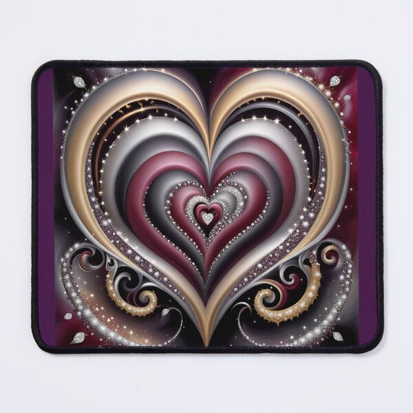 Item preview, The Elegant Heart with Diamonds and Swirls designed and sold by Artbyterigibson.