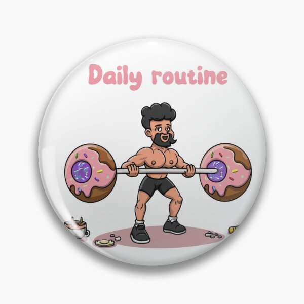 Item preview, Donuts daily routine funny sticker designed and sold by maypp.