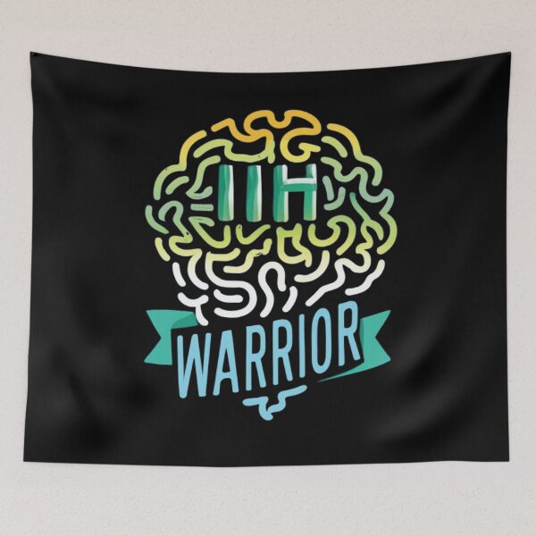 Item preview, Idiopathic Intracranial Hypertension Awareness Hope Ribbon Hearts IIH Warrior designed and sold by UrbanGraphixs.