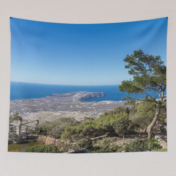 Item preview, Expansive Santorini Island View, Greece designed and sold by SafariByMarisa.