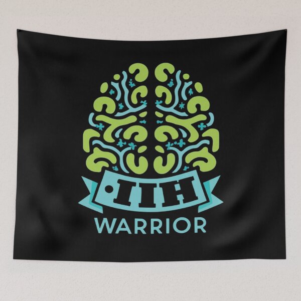 Item preview, Idiopathic Intracranial Hypertension Awareness Hope Ribbon Hearts IIH Warrior designed and sold by UrbanGraphixs.
