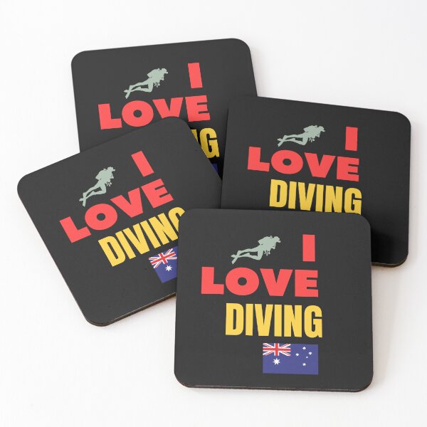 Item preview, I love diving Australia flag designed and sold by dwangarts.