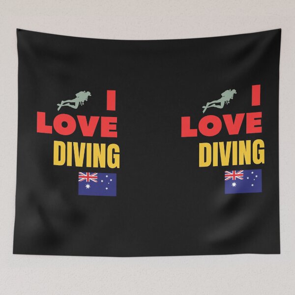 Item preview, I love diving Australia flag designed and sold by dwangarts.