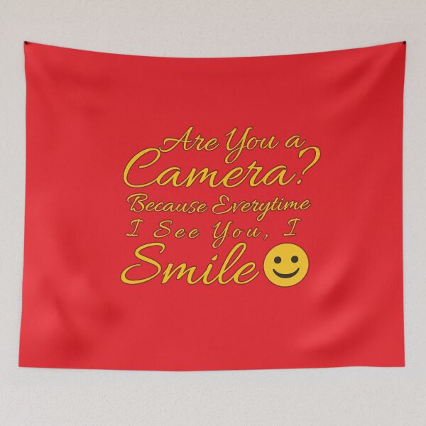 Item preview, Flirty quotes: Are you a camera (Red and Yellow) designed and sold by Moneysingh95.