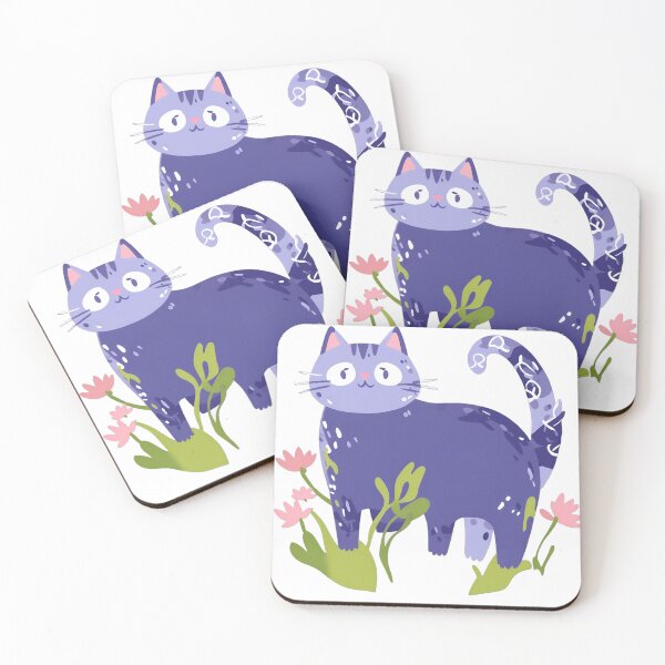 Item preview, Charming Cat and Floral Fusion: Elegant Collection Prints designed and sold by Digistorma.