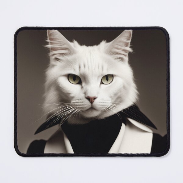 Item preview, Anthropomorphic Cat Collection - Domestic Longhair #93 White Cat designed and sold by elektronen.