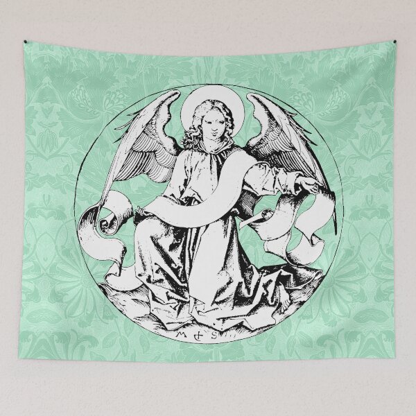 Item preview, 15th Century St Matthew the Evangelist Emblem Winged Angel designed and sold by Pixelchicken.