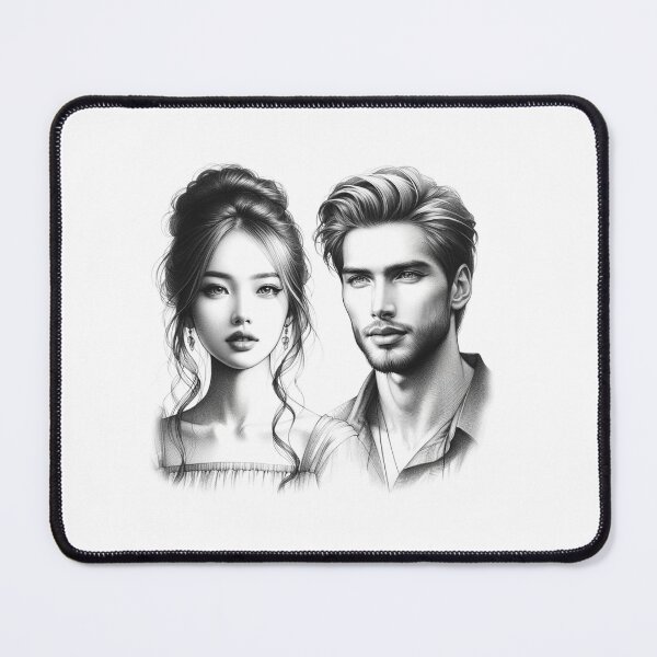 Item preview, Eastern Elegance | Fusion of Beauty and Style | Pencil Sketch | Not Only for Valentines Day | Romantic | No Letters designed and sold by irek07.