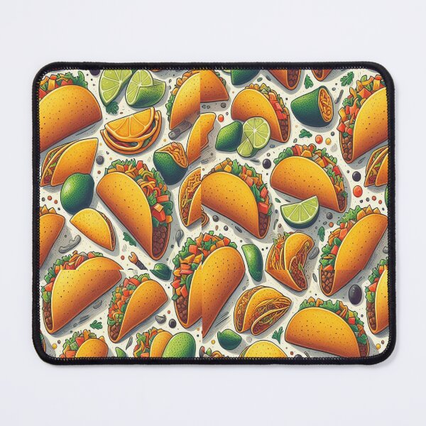 Item preview, Tacos and Lemon - Food Pattern designed and sold by PatternInArt.