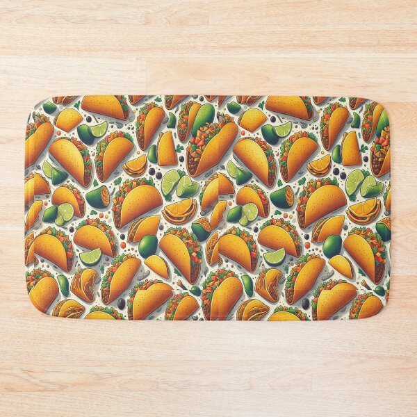 Item preview, Tacos and Lemon - Food Pattern  designed and sold by PatternInArt.