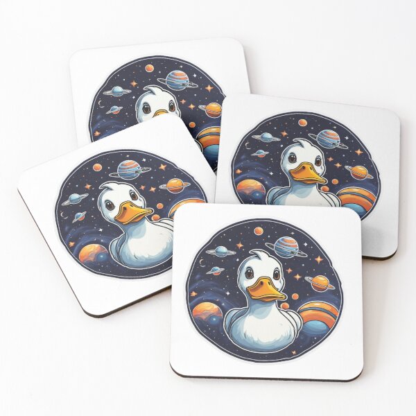 Item preview, Space Duck Sticker designed and sold by PooArtCrafts.