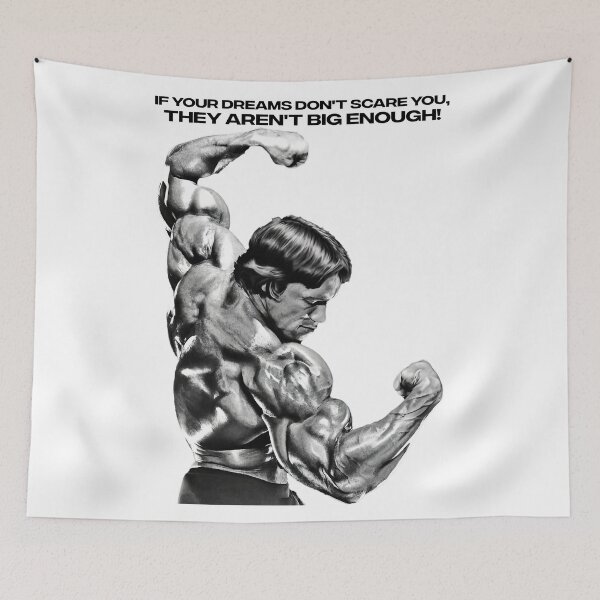 Item preview, Stoic Quote If your dreams don't scare you, they aren't big enough! Muhammad Ali. Arnold Schwarzenegger Fan art designed and sold by HuzaifaNaveedh.