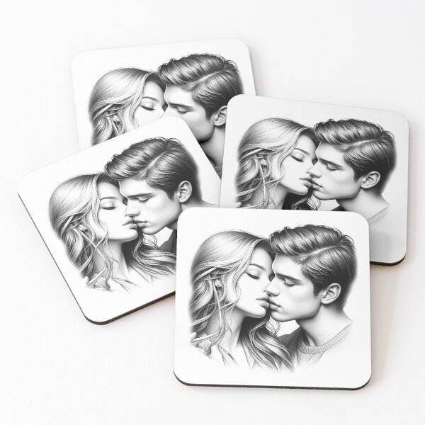 Item preview, Youthful Bliss | The Sweetness of a First Kiss | Pencil Sketch | Not Only for Valentines Day | Romantic | No Letters designed and sold by irek07.