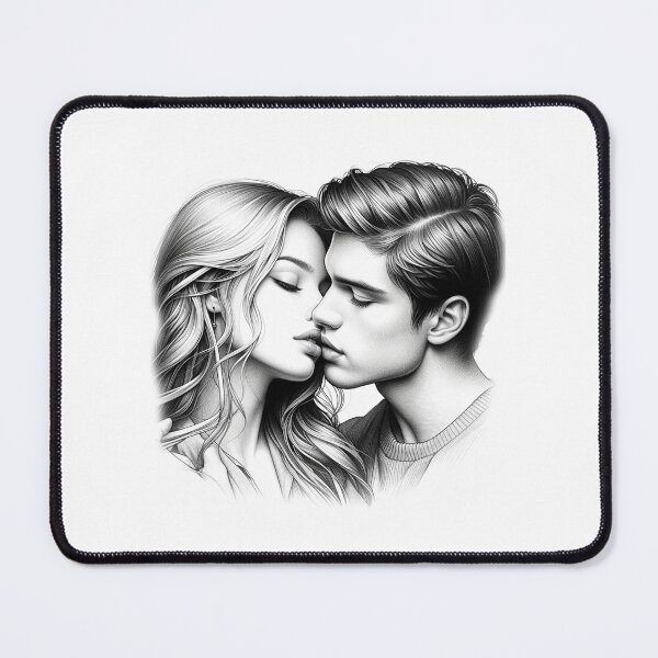 Item preview, Youthful Bliss | The Sweetness of a First Kiss | Pencil Sketch | Not Only for Valentines Day | Romantic | No Letters designed and sold by irek07.